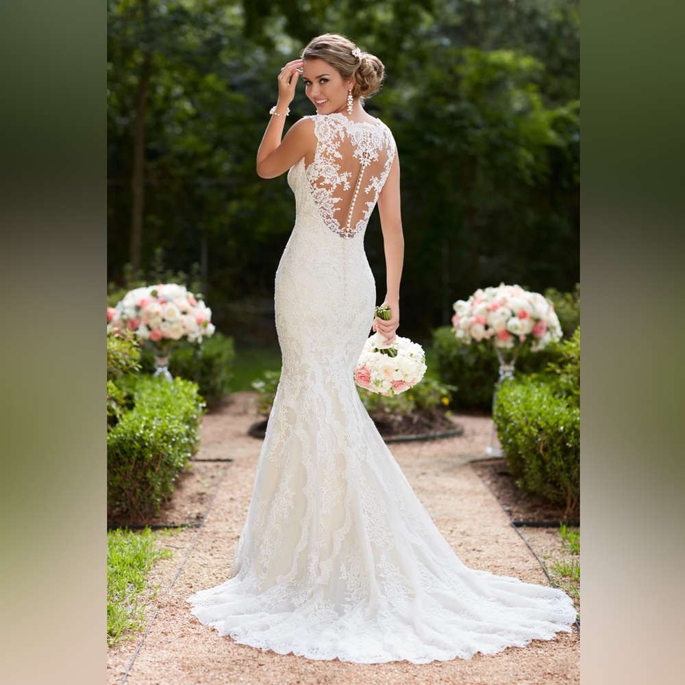 Stella York 6418 size 20 Mermaid Fit and Flare Lace Wedding Dress Plus Size
